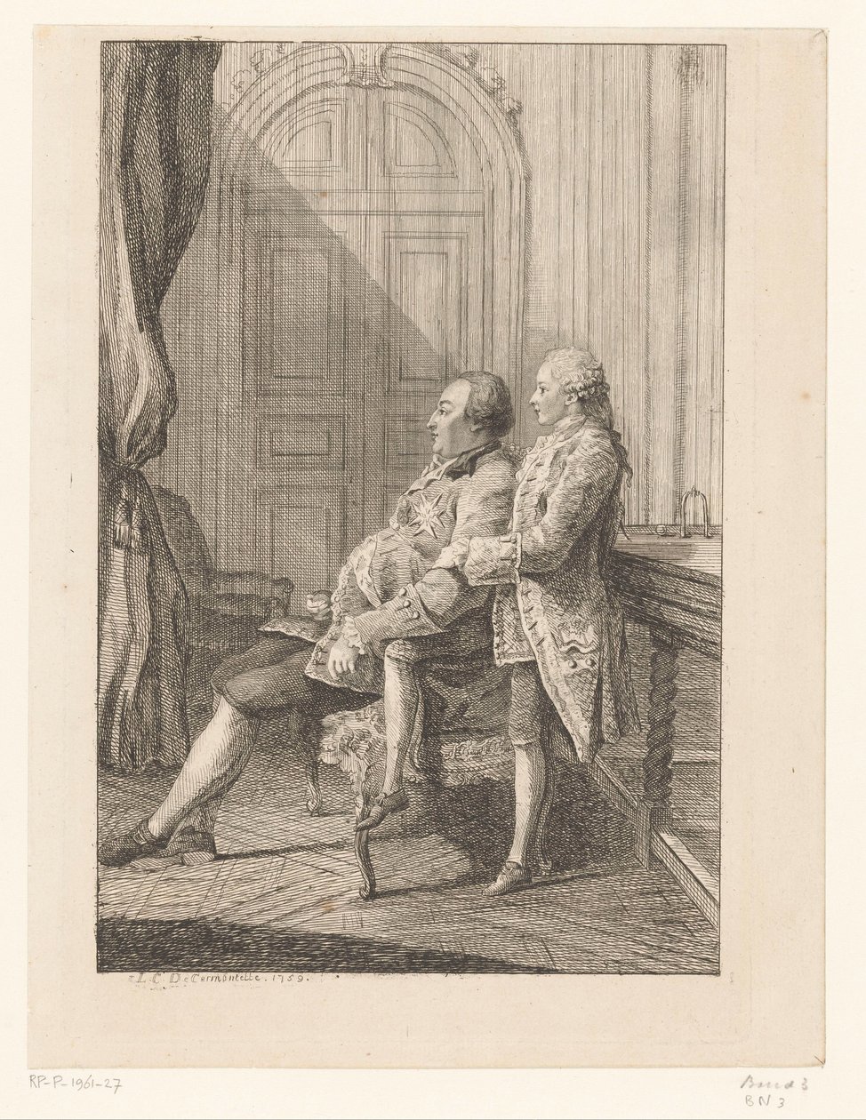 Porträtt av Ludvig Filip I av Orléans och hans son Ludvig Filip II av Orléans av Louis de Carmontelle