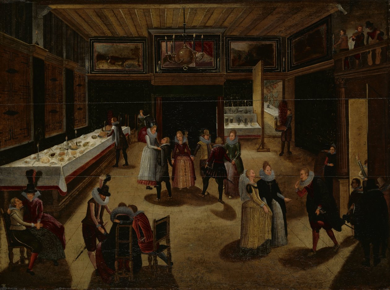 Kvällsfest av Louis de Caullery (manner of)