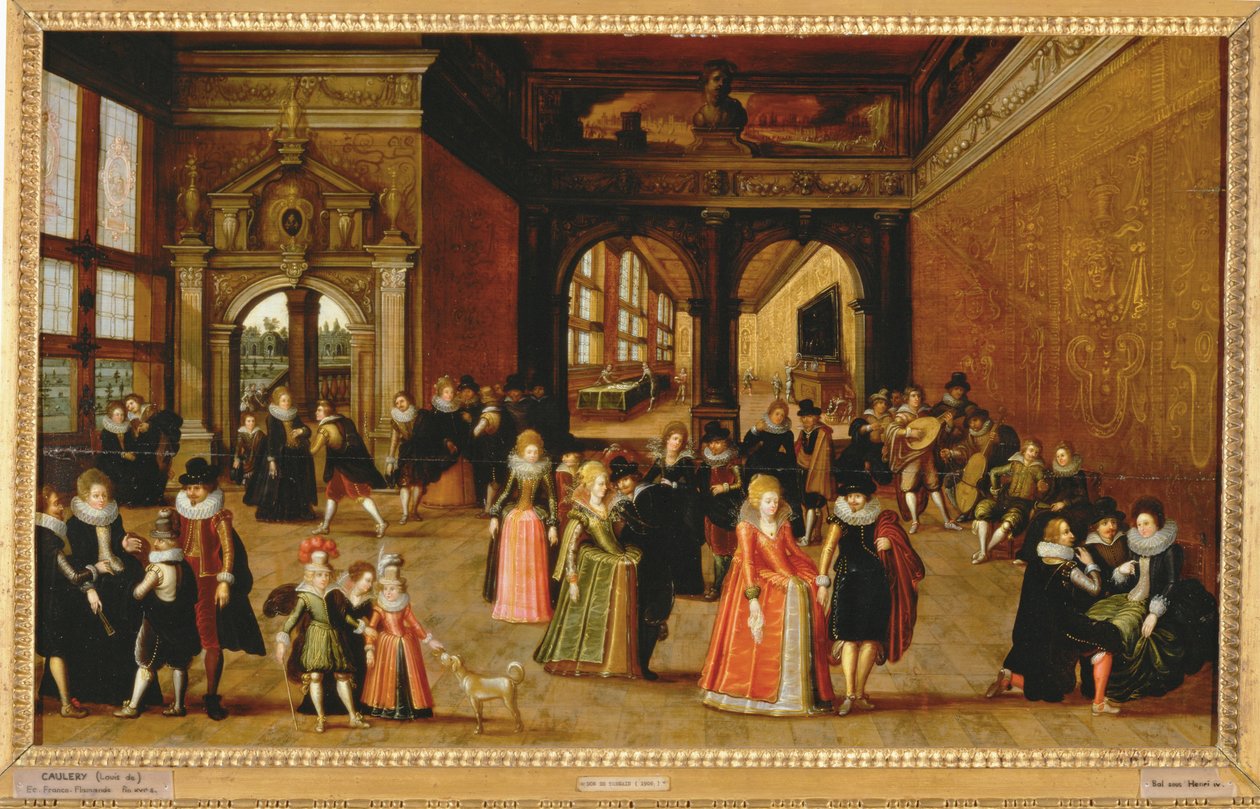 Boll under kung Henri IV:s regeringstid ... (målning på duk) av Louis de Caullery
