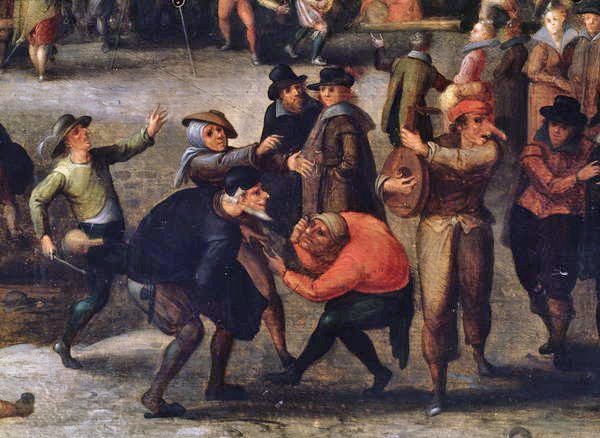 Carnival (olja på panel) (detalj) av Louis de Caullery