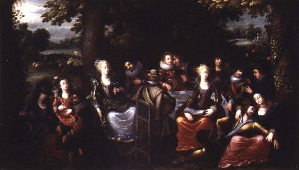 Trädgårdsfest av Louis de Caullery