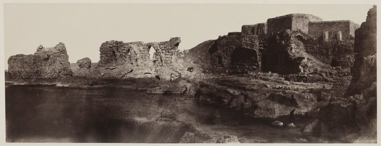 Kaalat el Athlit, Syrien, Utsikt från havet, 1859. av Louis de Clercq