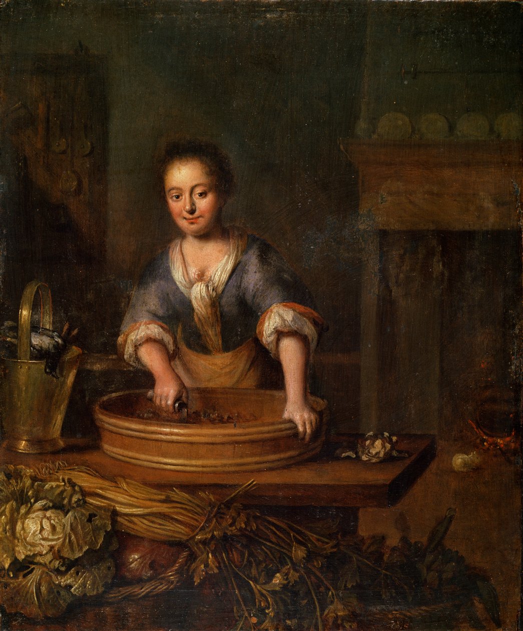 En kock, holländsk målning från 1700-talet av Louis de Moni