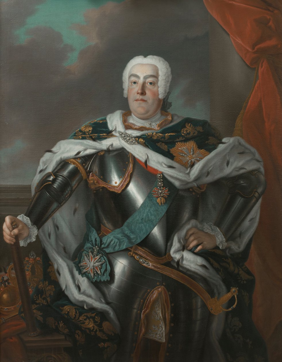 Porträtt av Augustus III av Polen av Louis de Silvestre