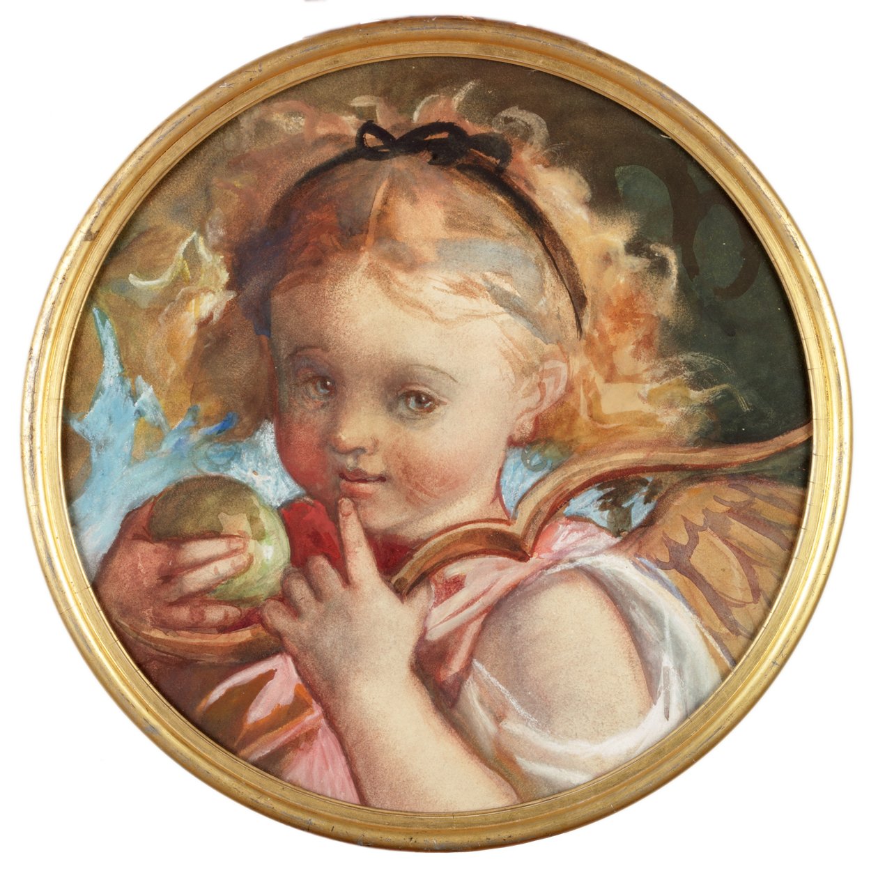 Porträtt av Amy Todd (kroppsfärg och akvarell på papper) av Louisa Anne Waterford