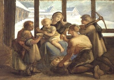 Så mycket som ni har gjort det mot en av de minsta av dessa mina bröder, har ni gjort det mot mig (akvarell på papper) av Louisa Anne Marchioness of Waterford