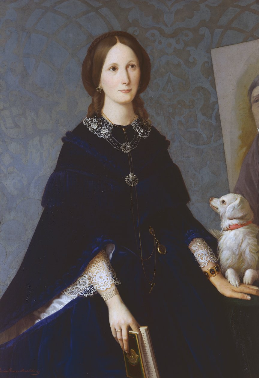 Självporträtt, cirka 1865, målning av Louisa Grace Bartolini (1818-1865), olja på duk av Louisa Grace Bartolini