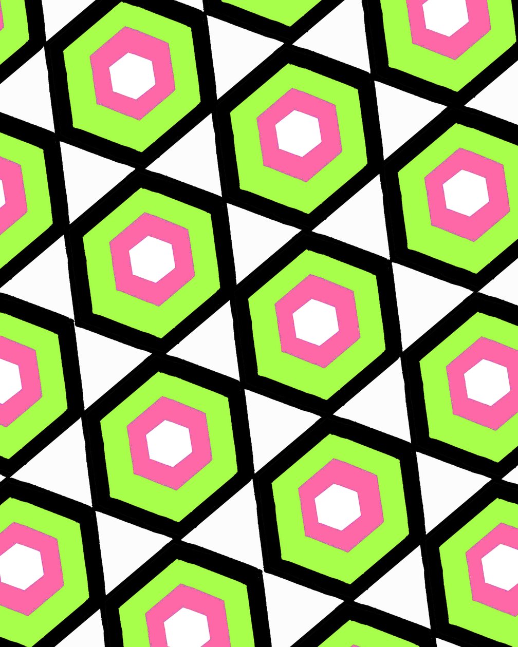 Hexagon (digital) av Louisa Hereford