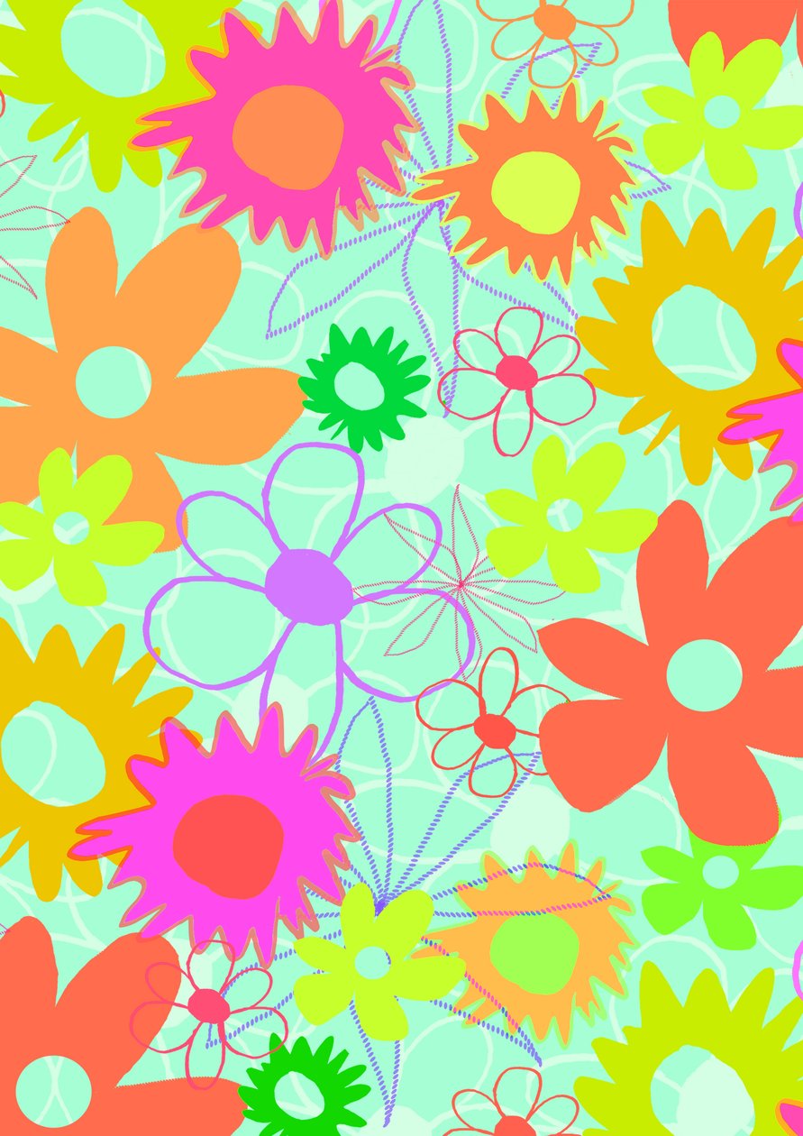 Blandade blommor (digitala) av Louisa Hereford