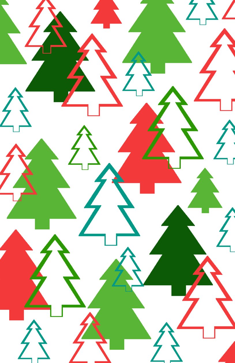 Överlagrade julgranar, 2017, Digital Media av Louisa Hereford