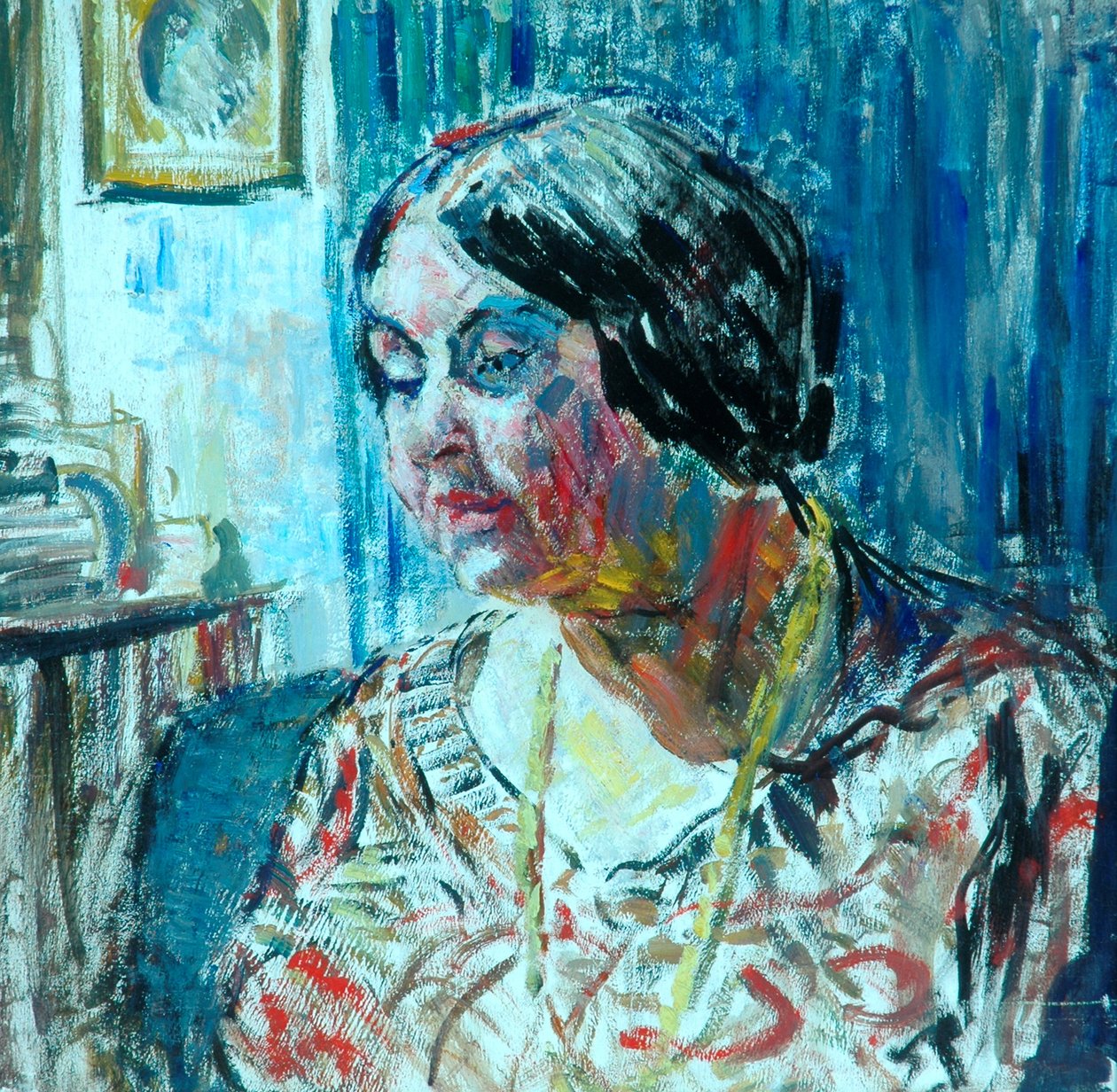 Studie av Mrs M. Fisher Prout olja ombord av Louise Pickard