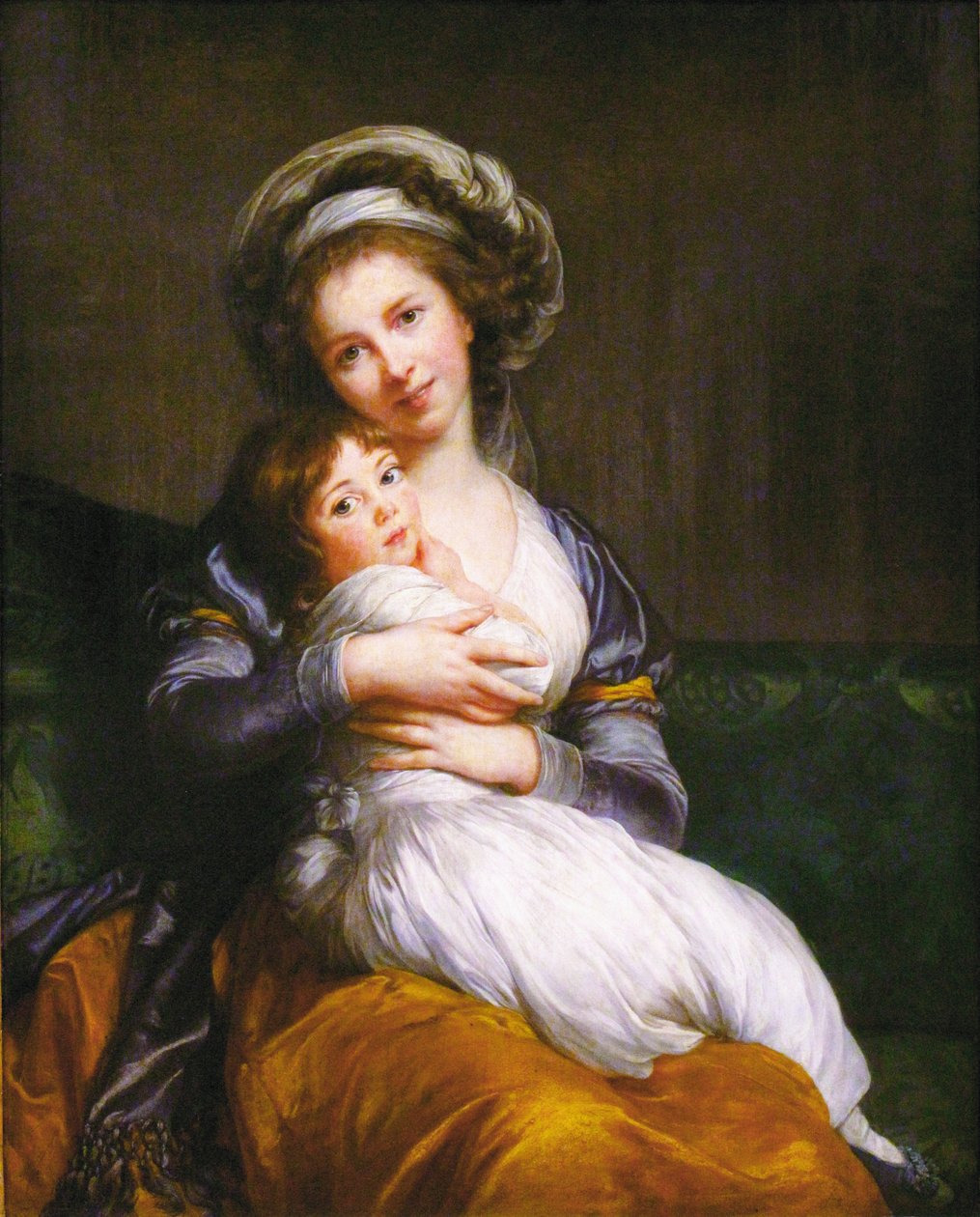 Madame Vigee-Lebrun och hennes dotter, Jeanne Lucia (Julie) av Elisabeth Louise Vigee Lebrun