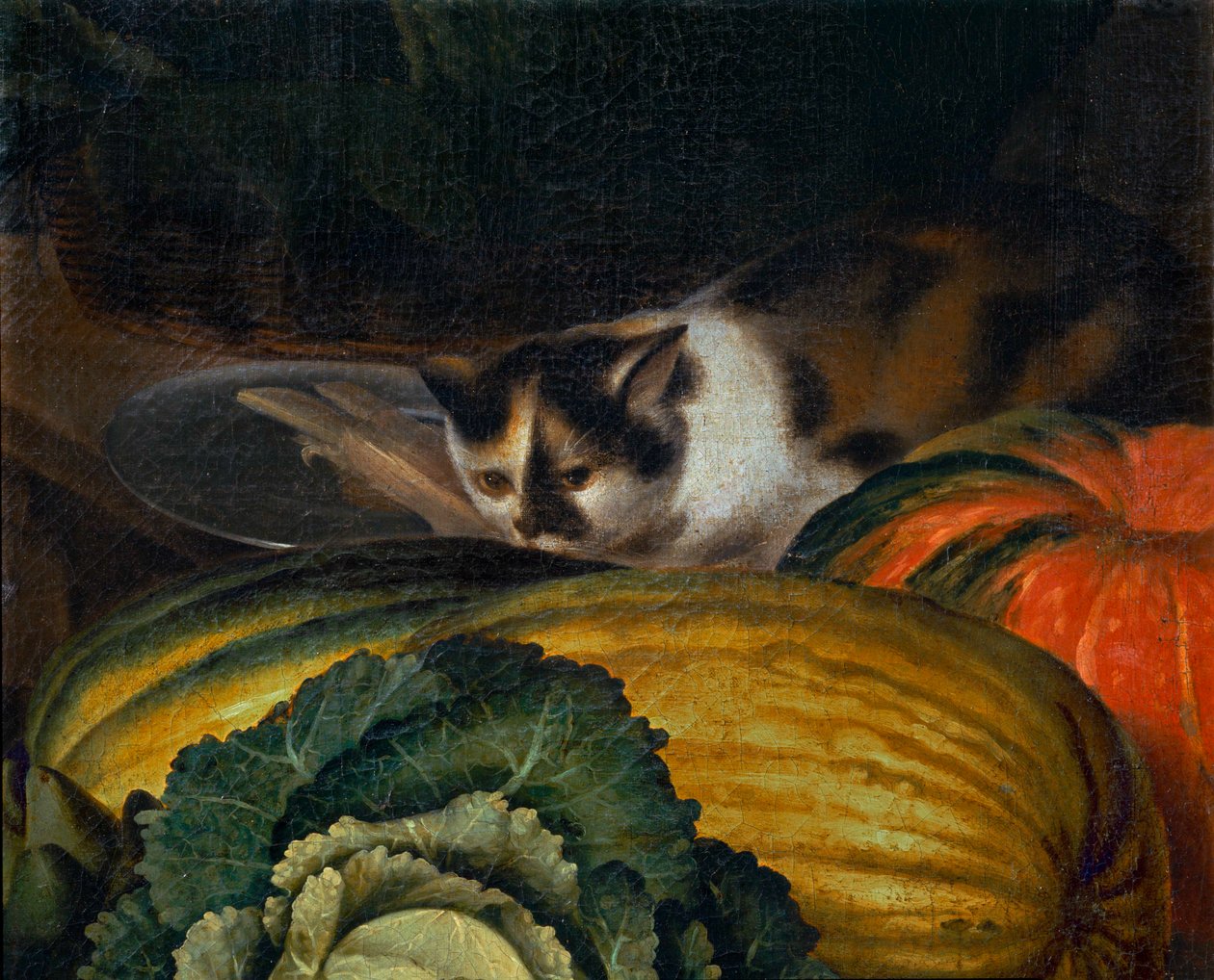 La marchande de fruits et baljväxter - Grönsakshandlaren ... av Louise (circle of) Moillon
