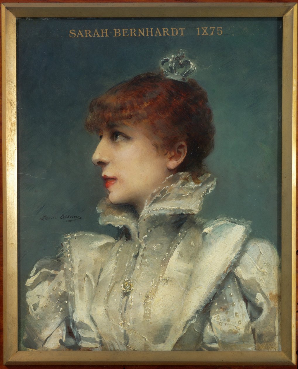 Skådespelerskan Sarah Bernhardt ... (målning på duk) av Louise Abbéma