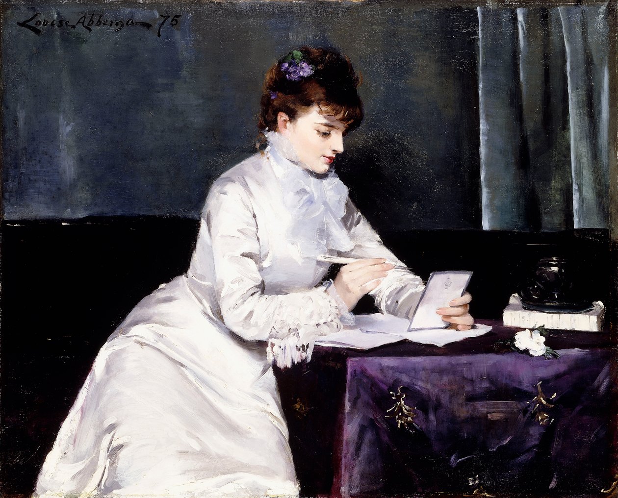 Porträtt av Madame Lucien Guitry, 1876 av Louise Abbéma
