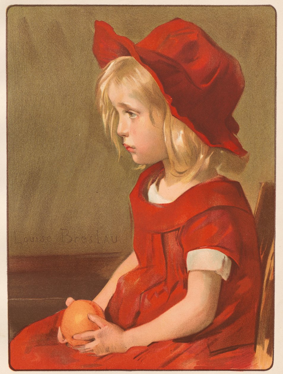Flicka med apelsin, 1899. av Louise Breslau