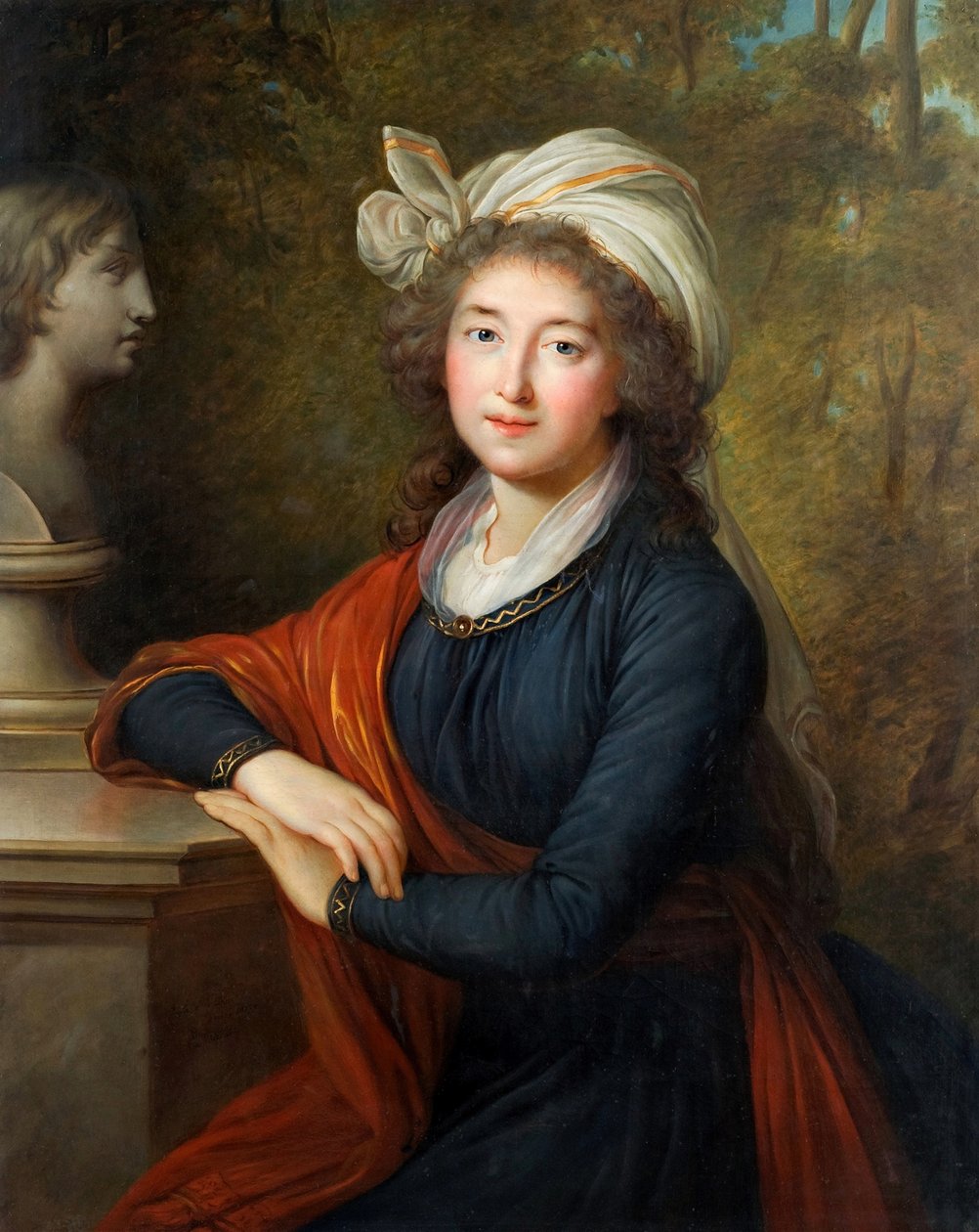 Porträtt av prinsessan Elżbieta Izabela Lubomirska, född grevinnan Czartoryska 1736-1816, 1793. av Elisabeth Louise Vigee Lebrun