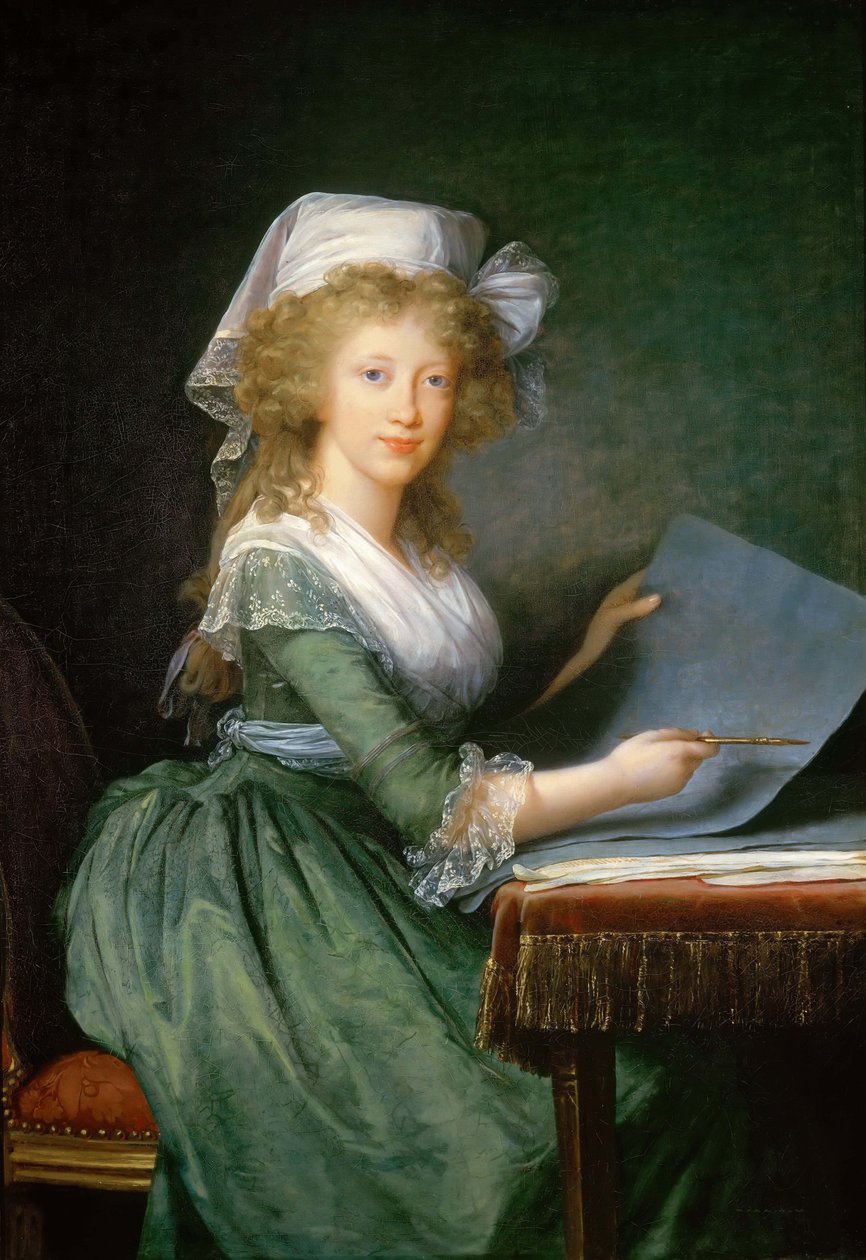 Prinsessan Luisa Maria av Neapel och Sicilien 1773-1802, ca. 1790. av Elisabeth Louise Vigee Lebrun