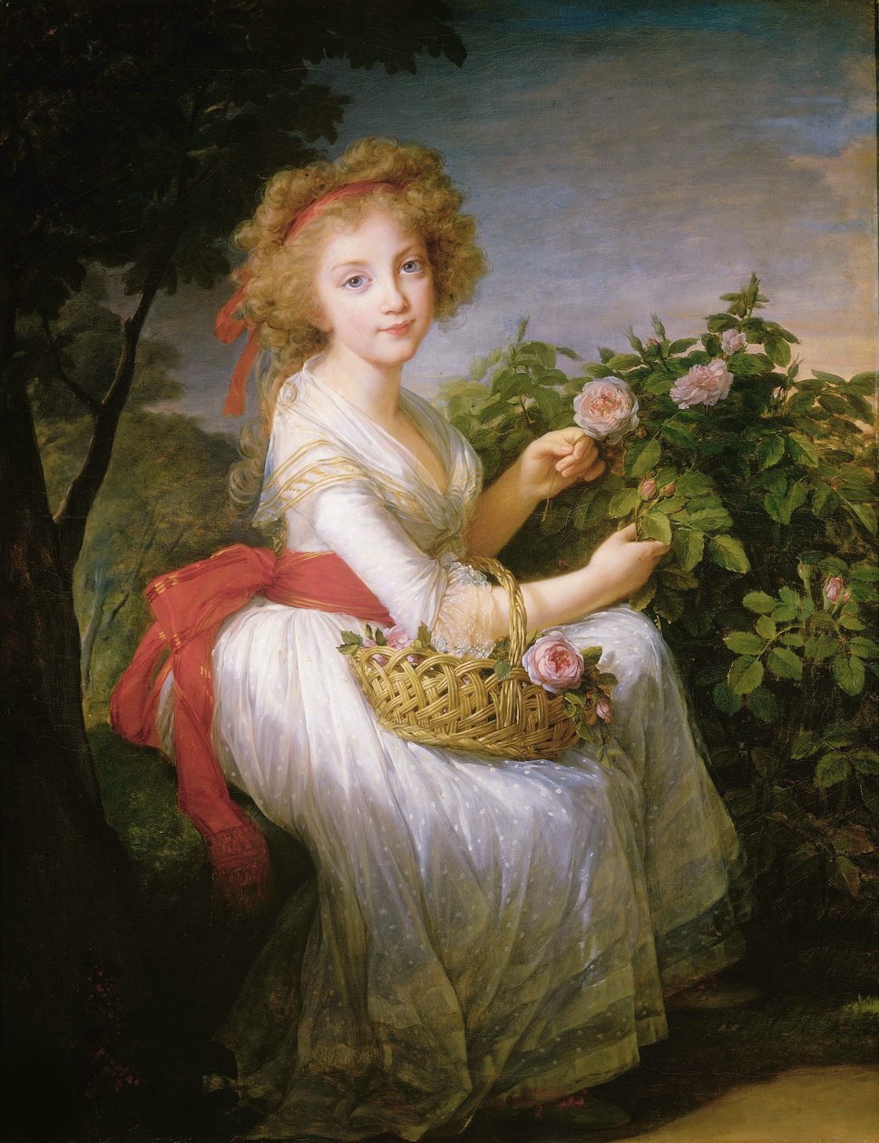 Prinsessan Maria Cristina av Neapel och Sicilien 1779-1849, ca. 1790. av Elisabeth Louise Vigee Lebrun