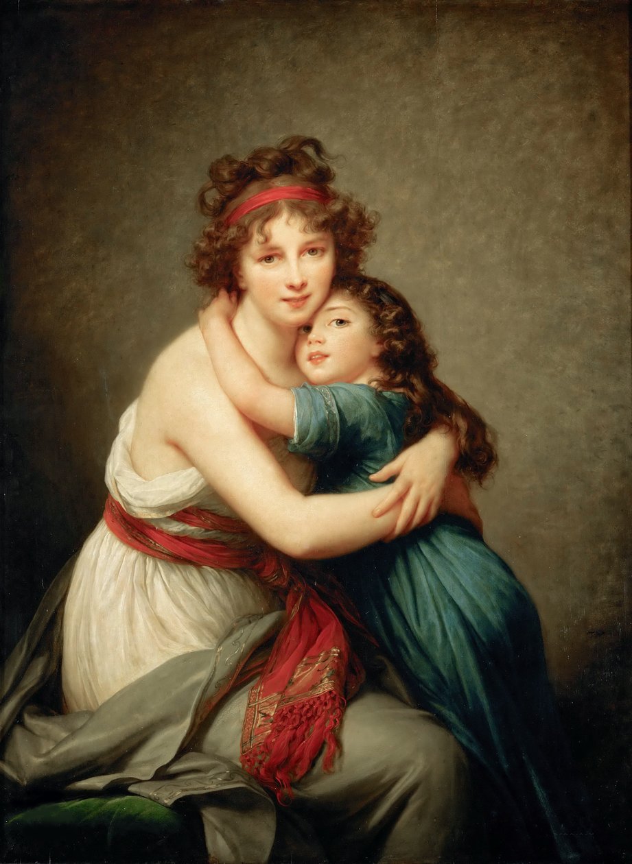 Självporträtt med sin dotter, Julie, ca. 1789. av Elisabeth Louise Vigee Lebrun