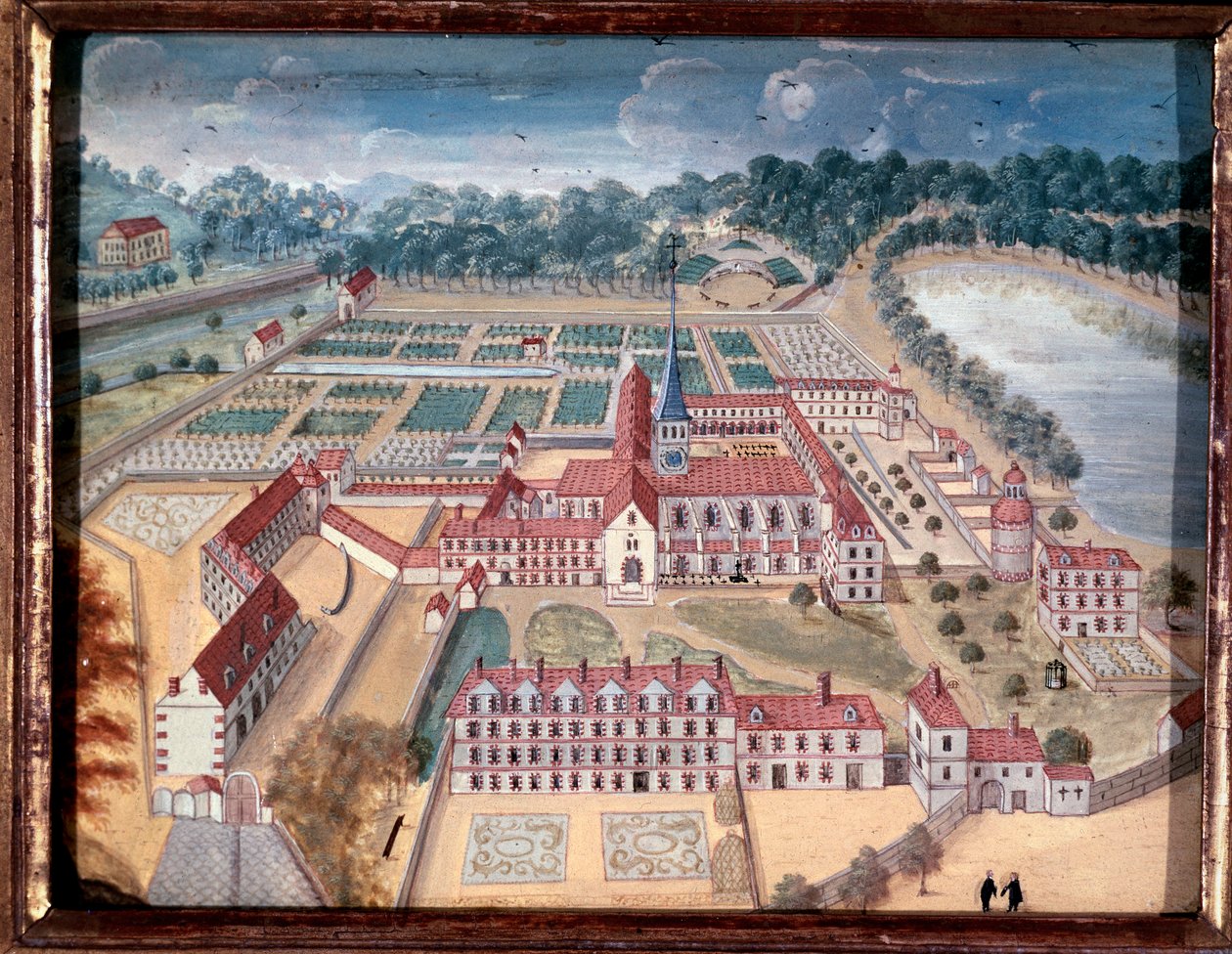 Utsikt över Abbey of Port-Royal-des-Champs (gouache av Louise Madeleine Cochin