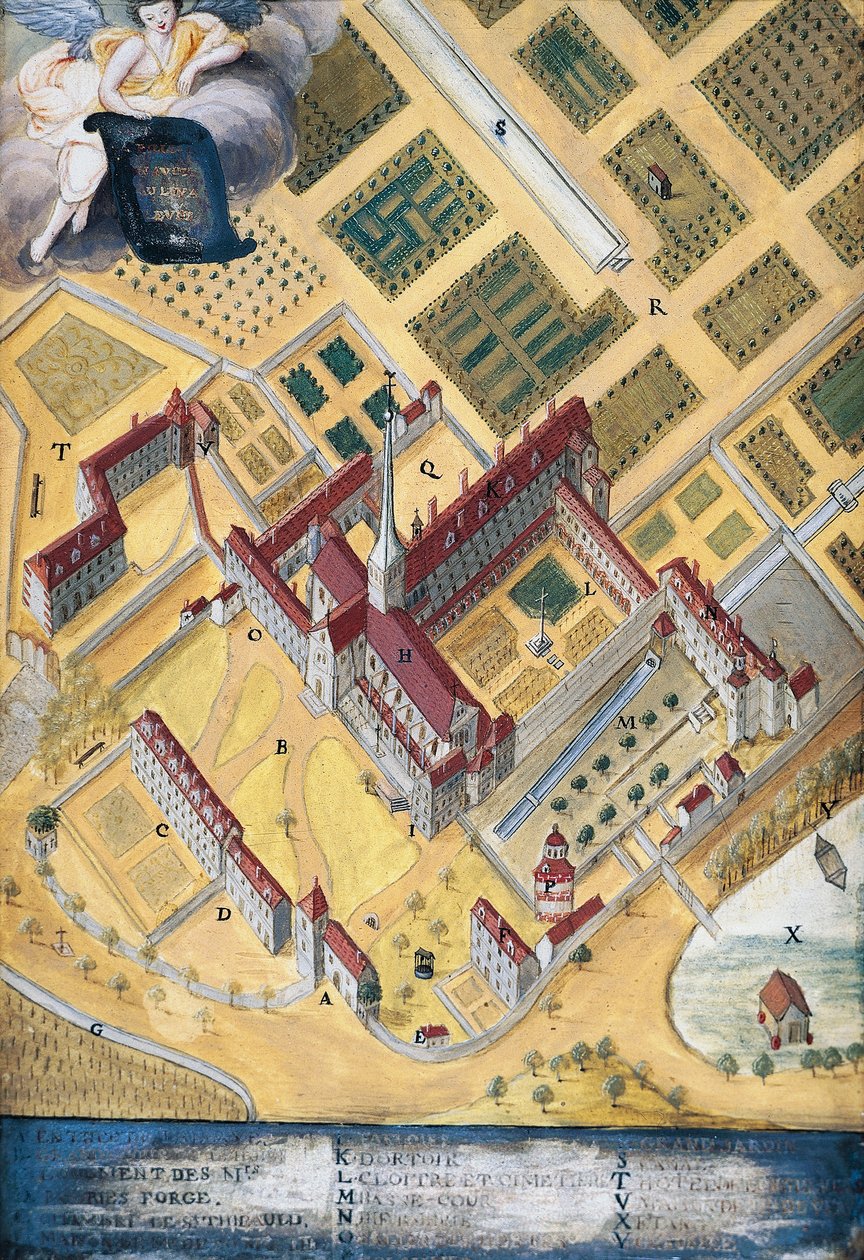 Port-Royal des Champs Abbey, allmän bild, av Louise-Magdeleine Hortemels (1688-1767), Frankrike av Louise Magdeleine Hortemels