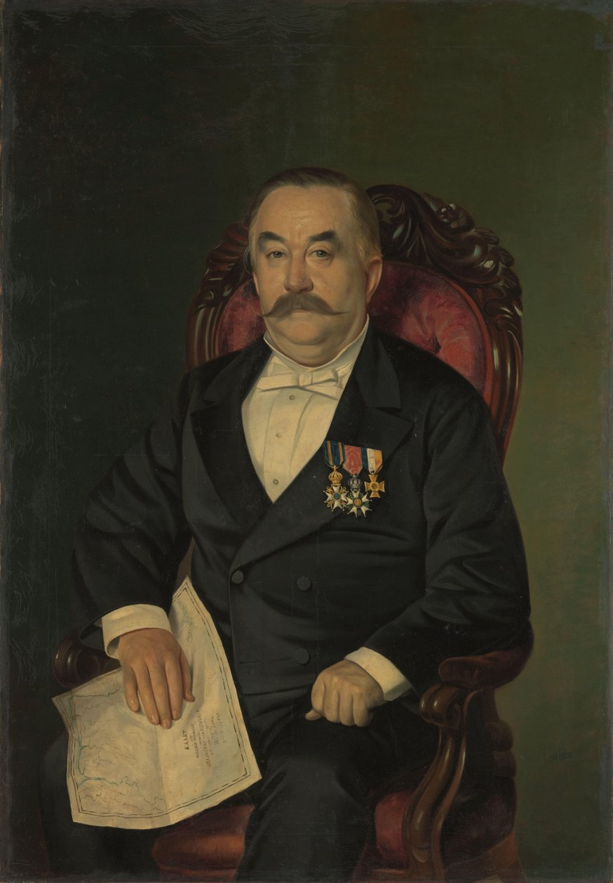 Johan François Adriaan Cateau van Rosevelt (1823-91). Chef för byggnadsavdelningen och generalagent för immigration i Surinam av Lovera