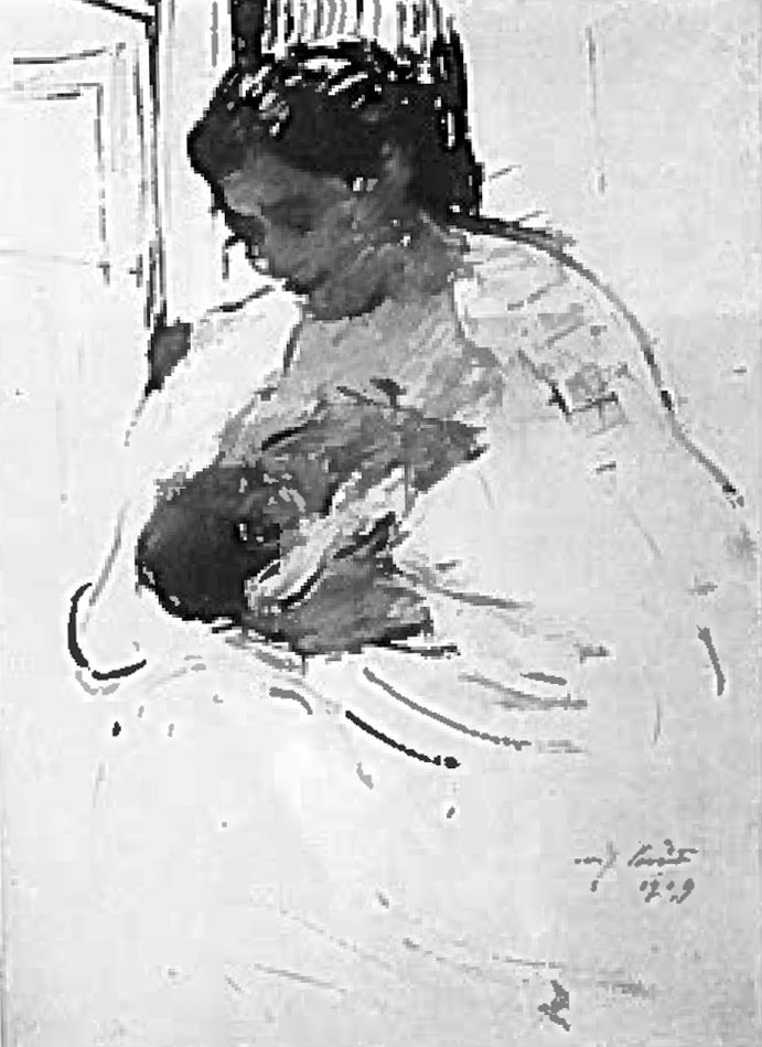  Charlotte mit Wilhelminen av Lovis Corinth