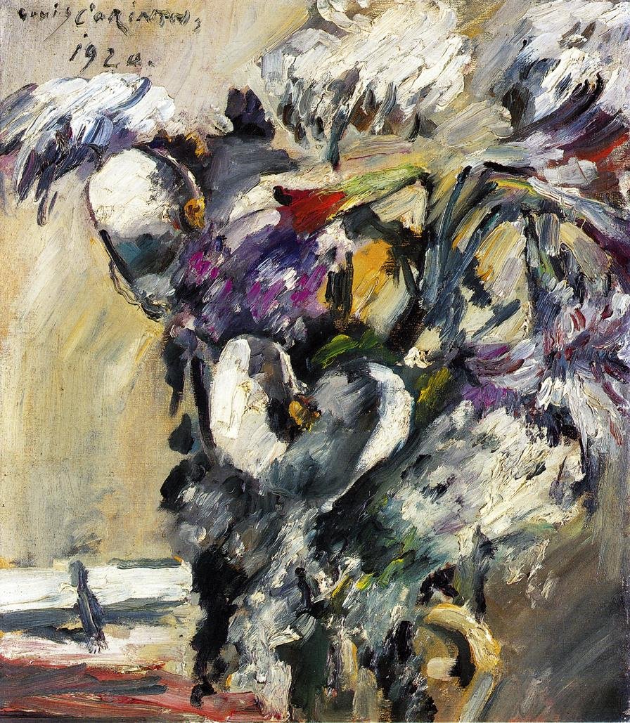  Chrysanthemen und Kallan av Lovis Corinth