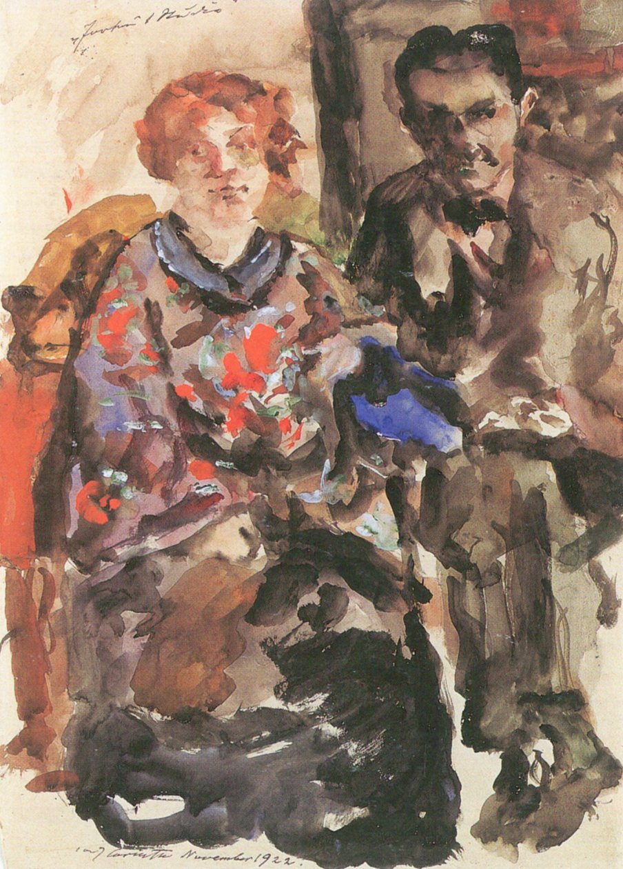  Erich Goeritz und seine Fraun av Lovis Corinth