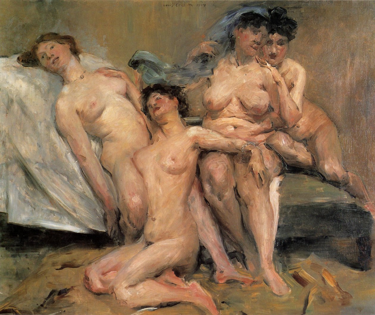  Frauengruppe Freundinnenn av Lovis Corinth