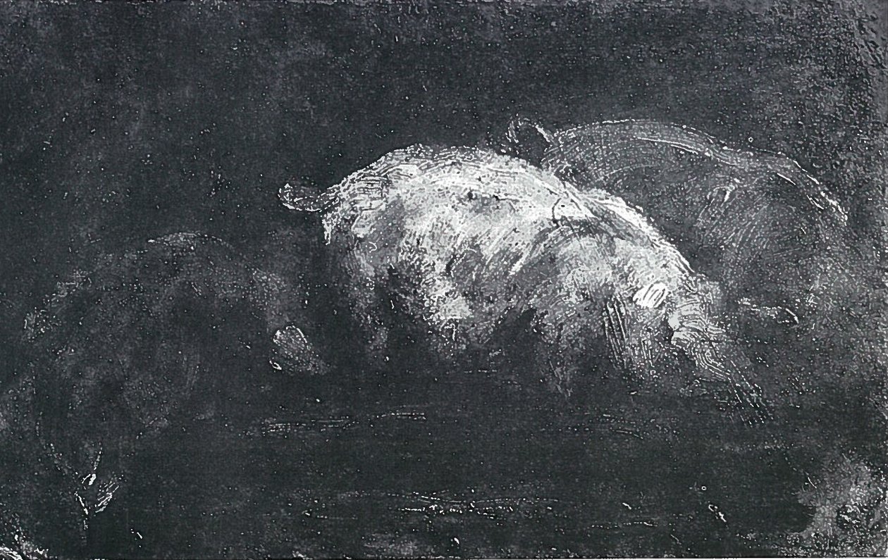  Fressende Schweinen av Lovis Corinth