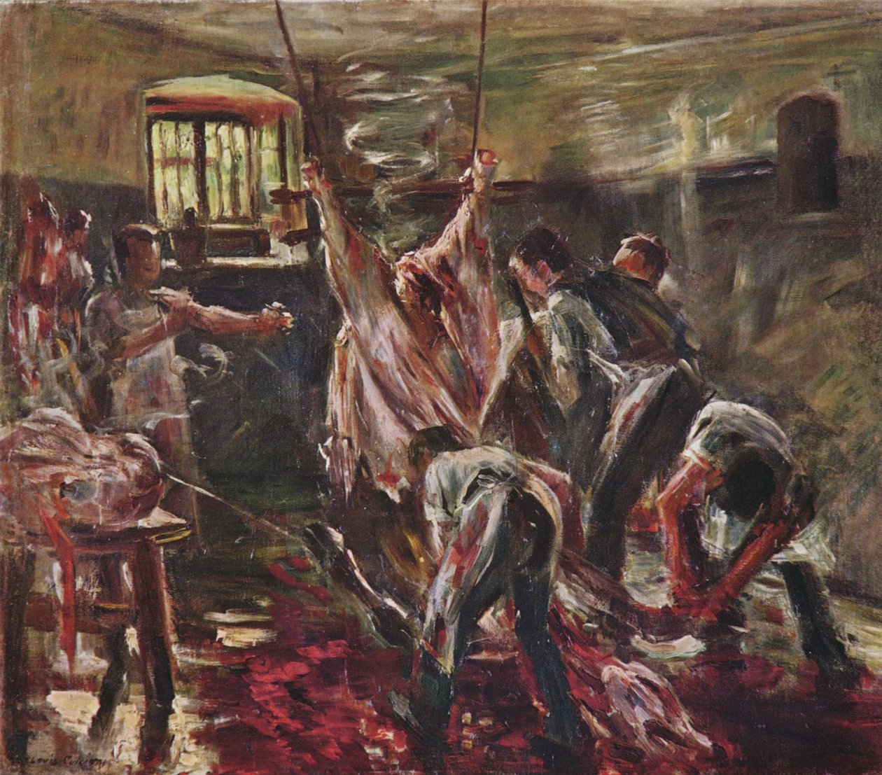  Im Schlachthausn av Lovis Corinth