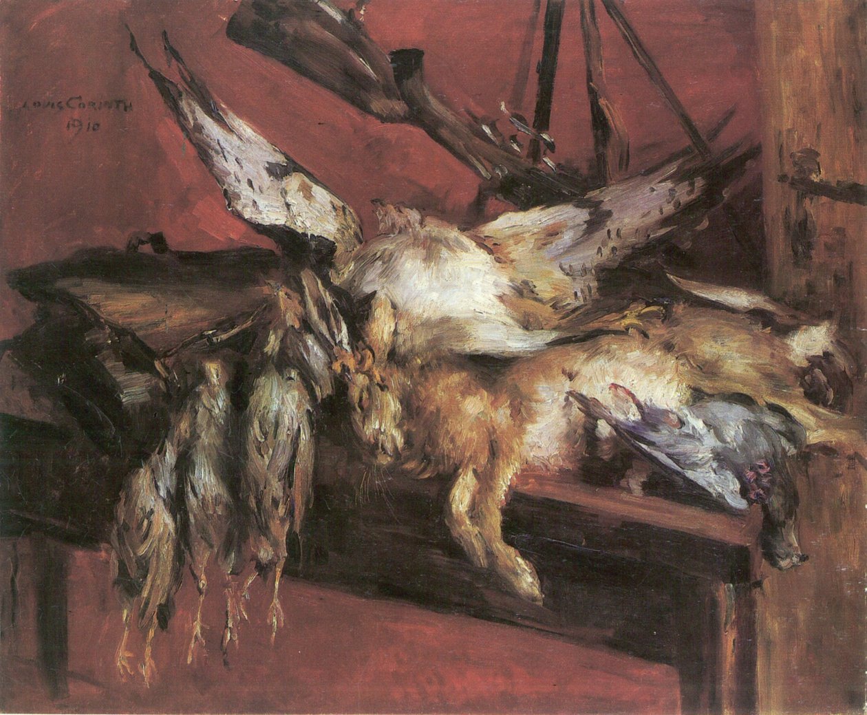  Jakt Stilleben, hare och rapphöns av Lovis Corinth