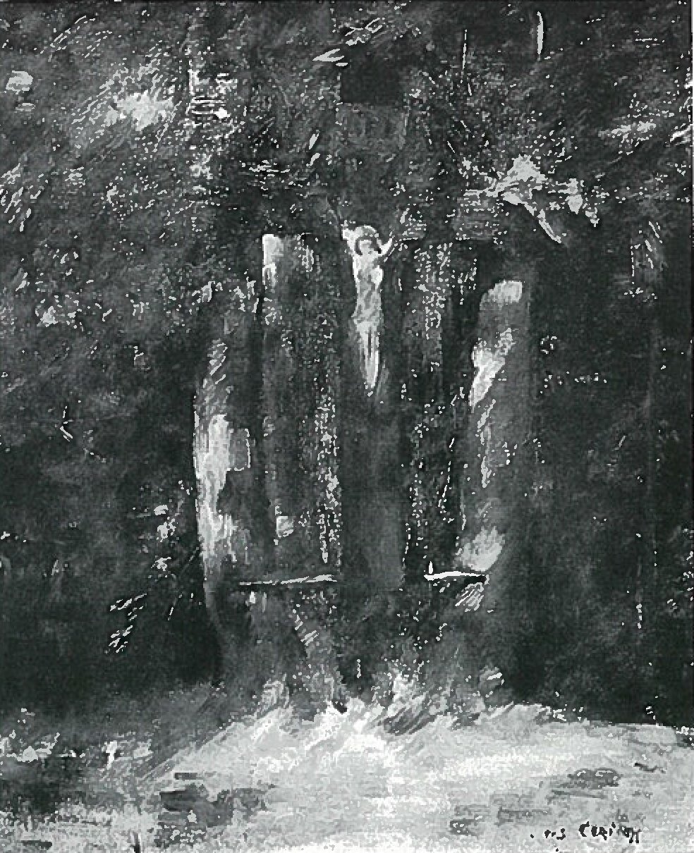  Kruzifix im Walden av Lovis Corinth