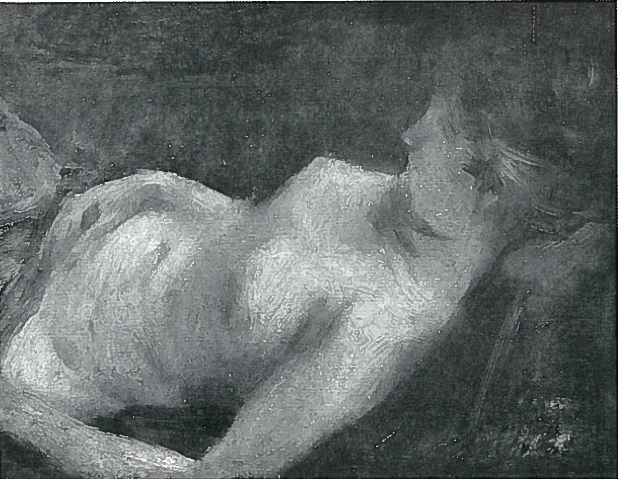  Liegender weiblicher Halbaktn av Lovis Corinth