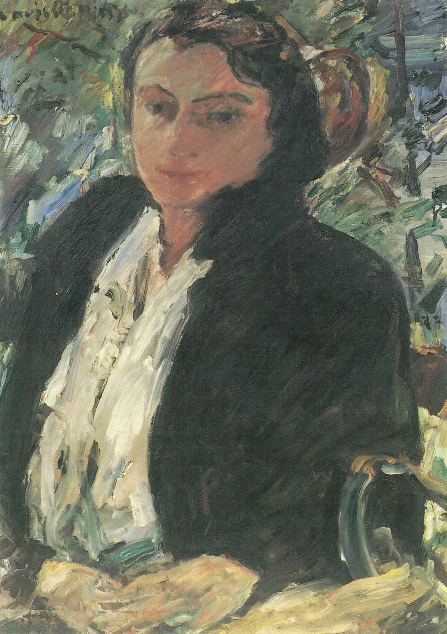  Portrat Charlotte Corinth in gruner Samtjacke av Lovis Corinth