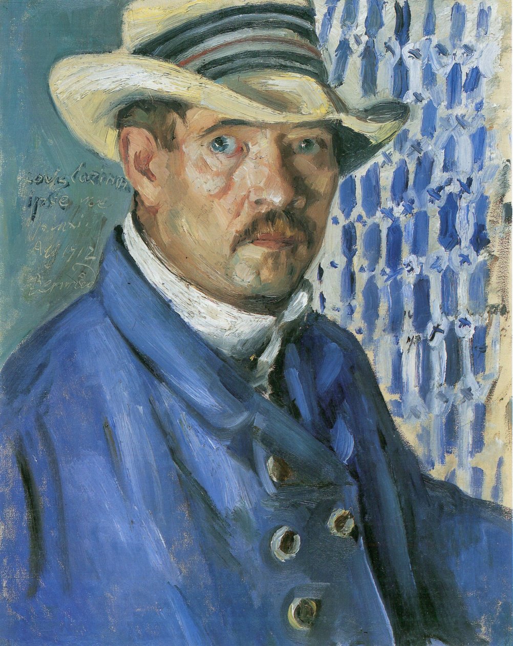  Selbstportrat mit Panamahutn av Lovis Corinth