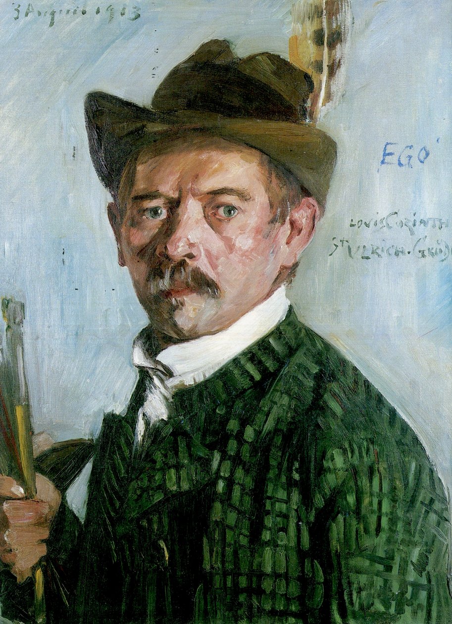  Selbstportrat mit Tiroler Hutn  av Lovis Corinth