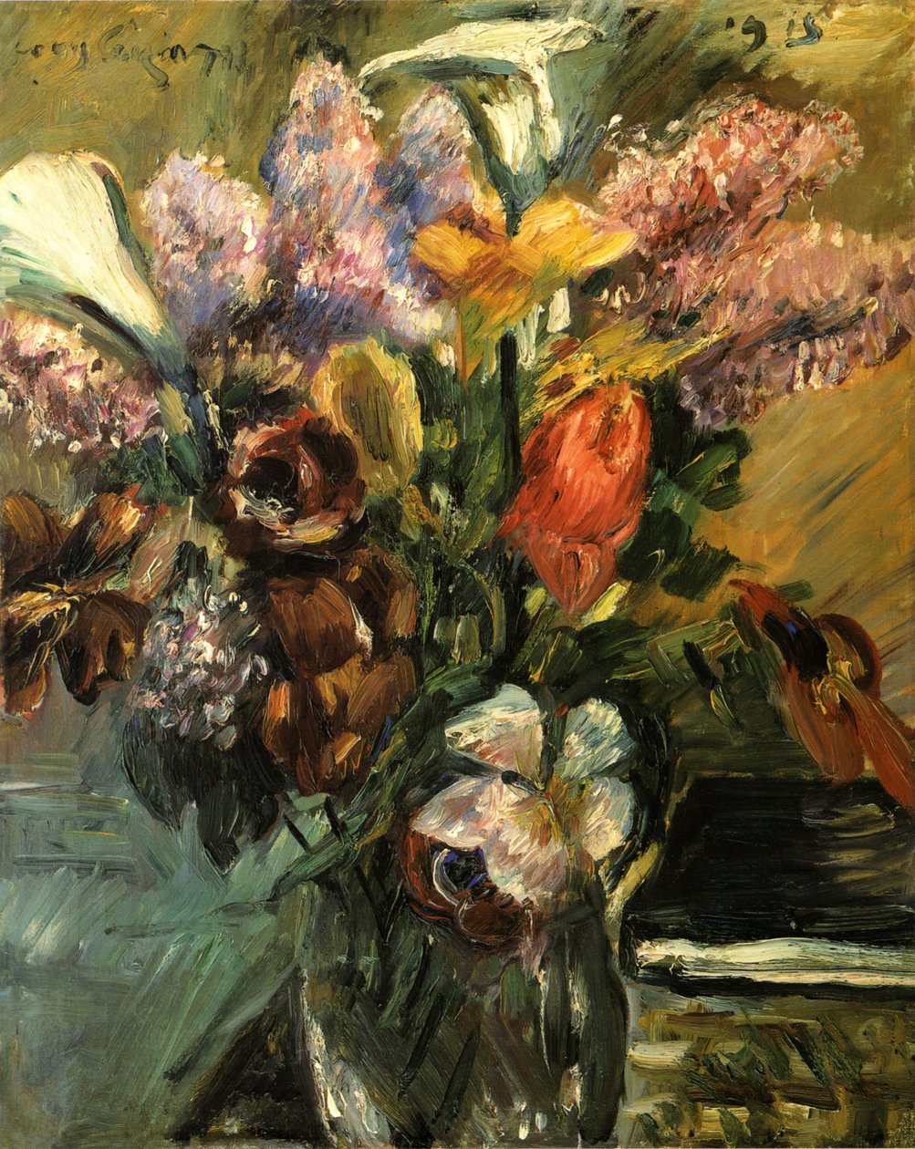  Tulpen, Flieder und Kallan av Lovis Corinth