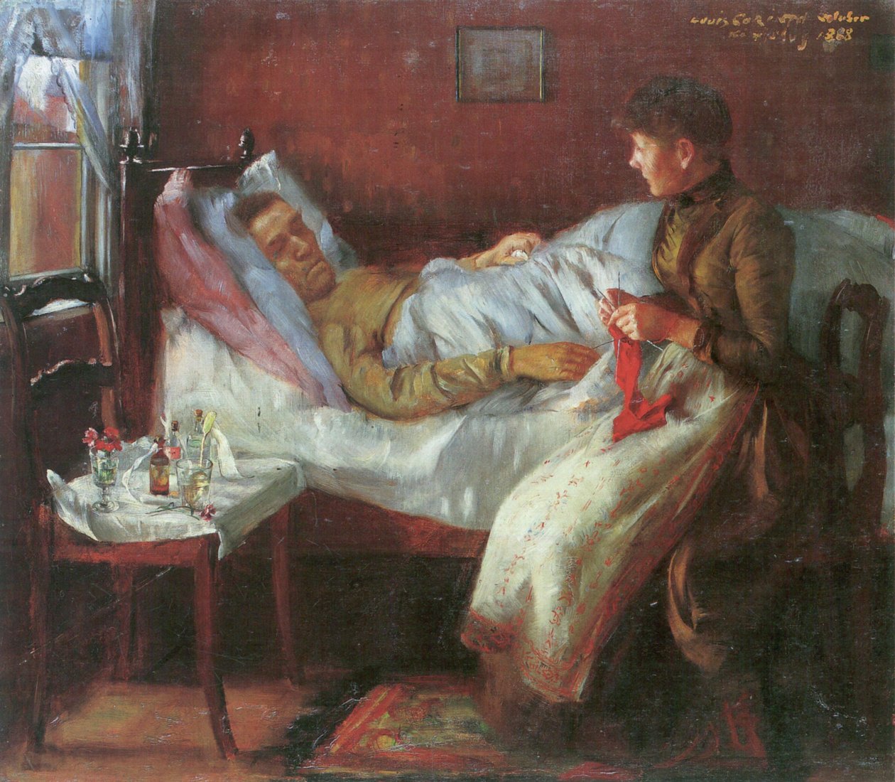  Vater Franz Heinrich Corinth auf dem Krankenlagern av Lovis Corinth