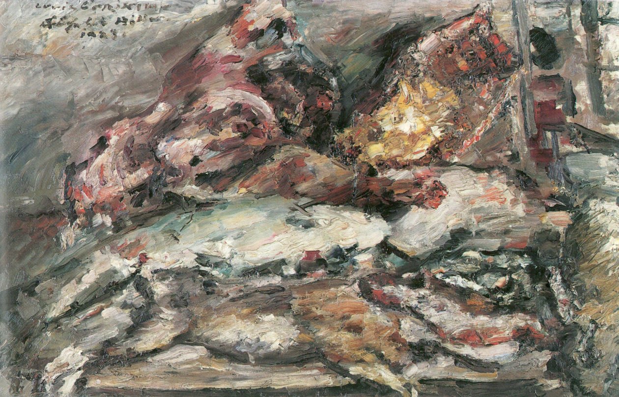  Viktiualien bei Hiller in Berlin Kuhlraum des Restaurants Hiller, Berlinn av Lovis Corinth