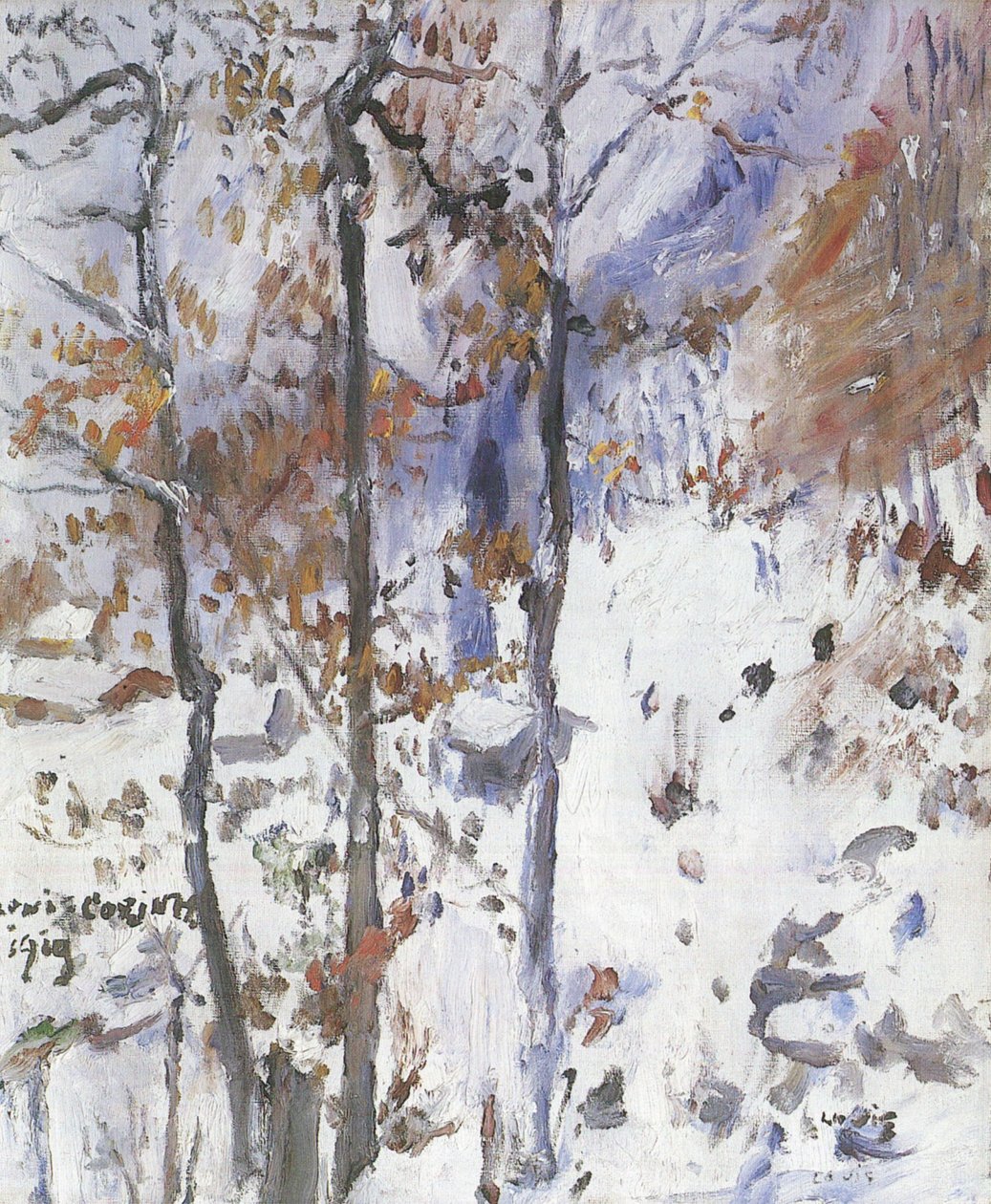  Walchensee, Schneelandschaftn av Lovis Corinth
