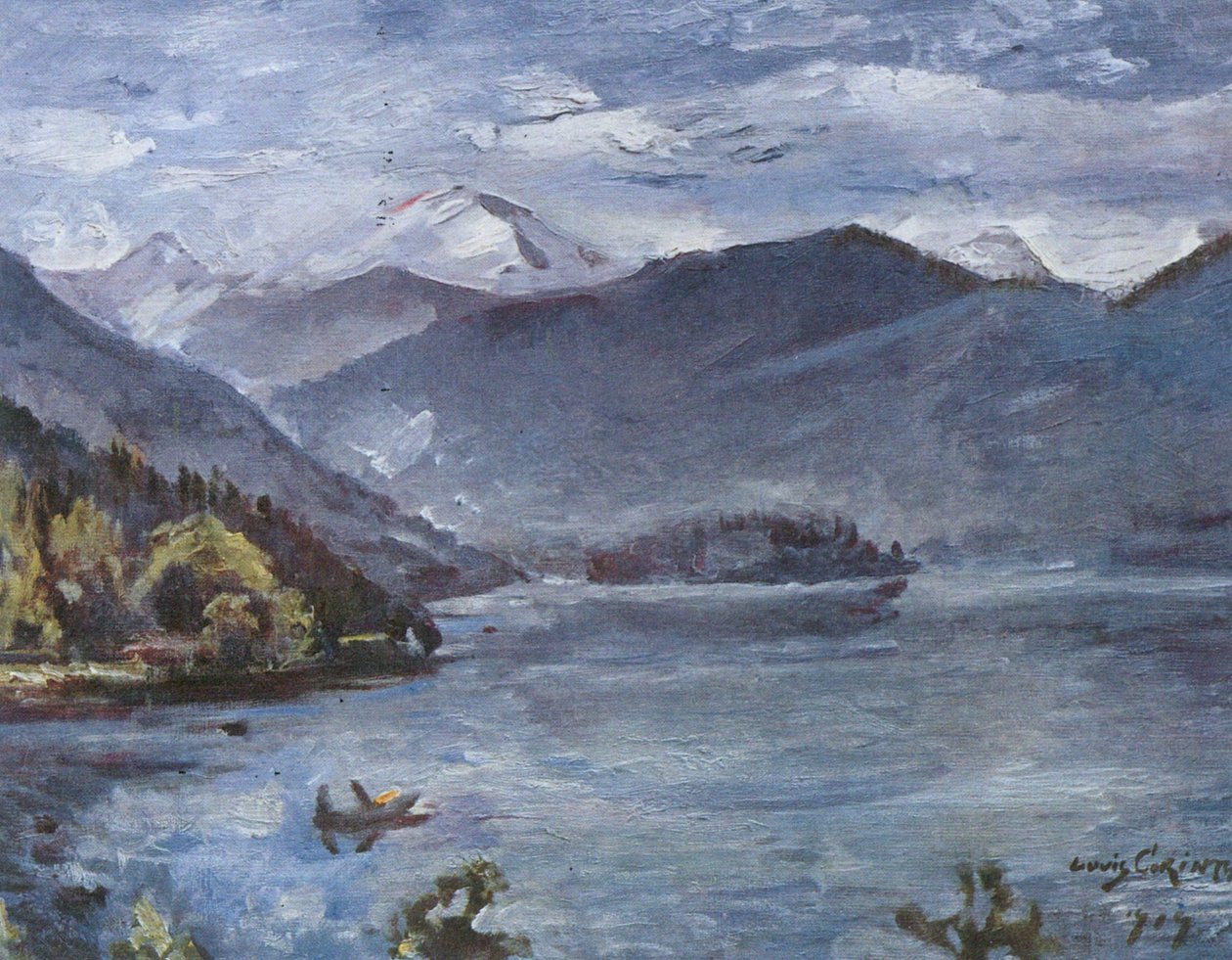  Walchensee, blaue Landschaftn av Lovis Corinth