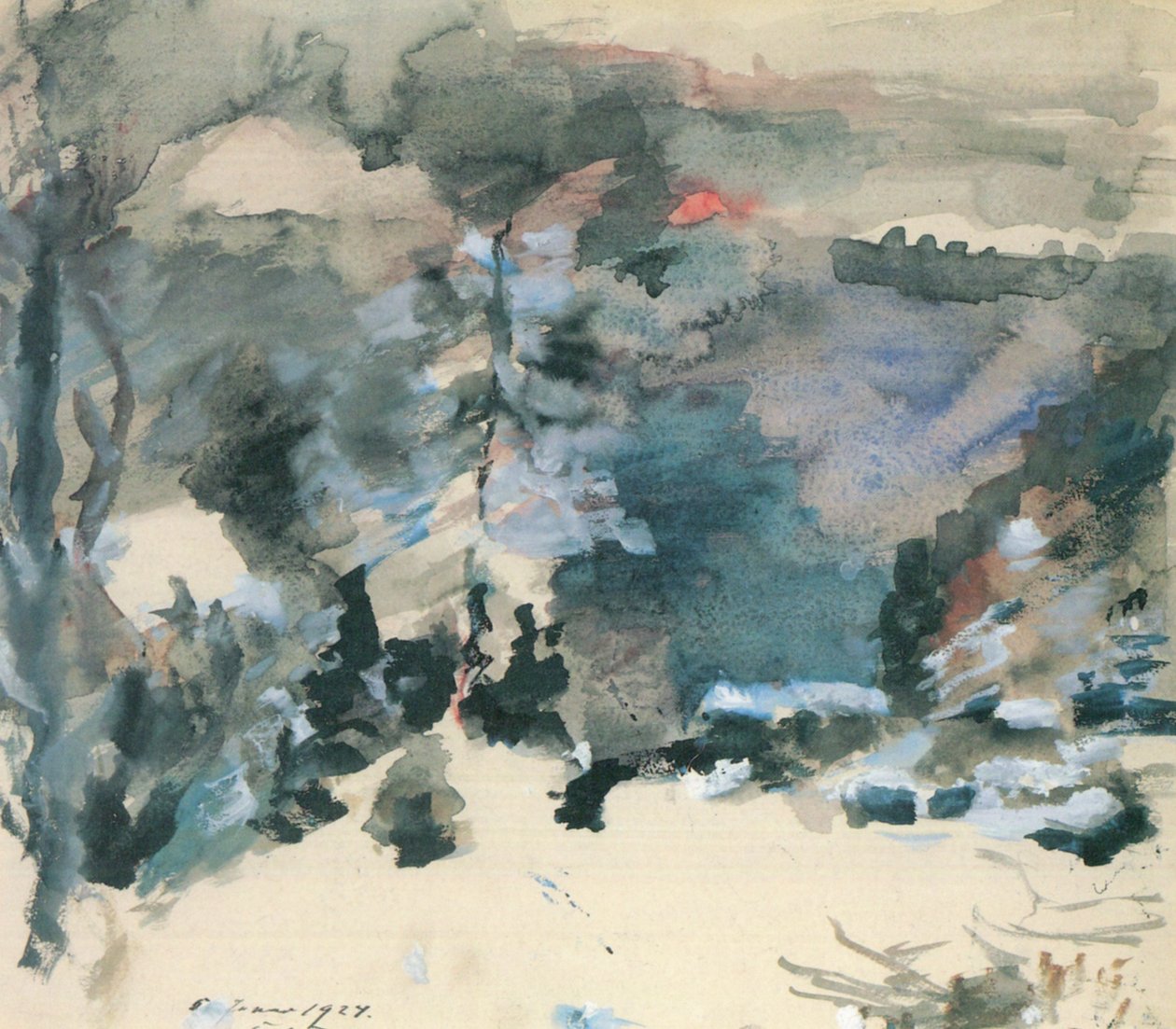  Walchensee im Wintern av Lovis Corinth