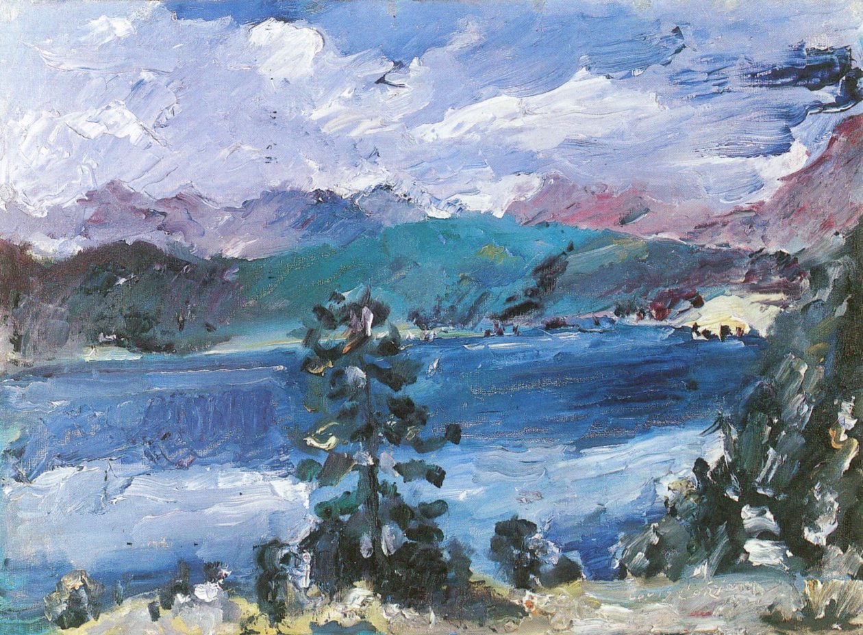  Walchensee mit Larchen av Lovis Corinth