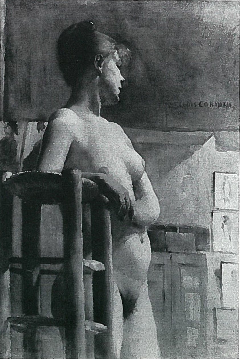  Weiblicher Akt mit Atelierschemeln av Lovis Corinth
