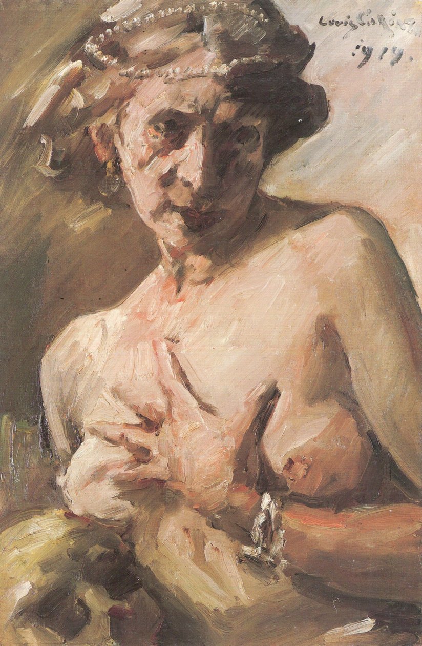 Magdalen with Pearls in her Hair   av Lovis Corinth