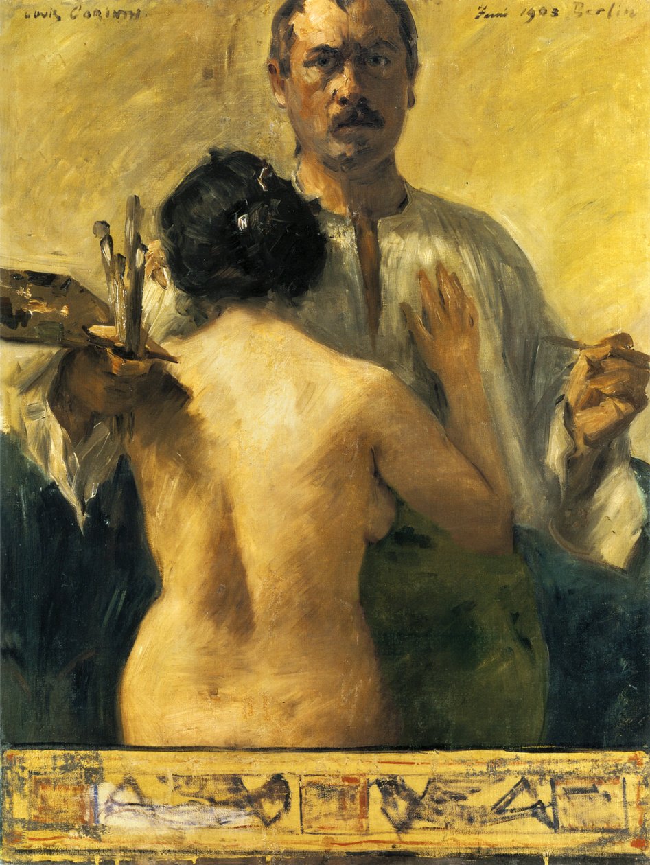 Självporträtt med modell av Lovis Corinth