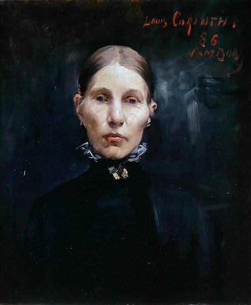 Porträtt av en Hamburger kvinna av Lovis  Corinth